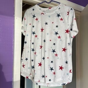 Red White Blue Star Tee